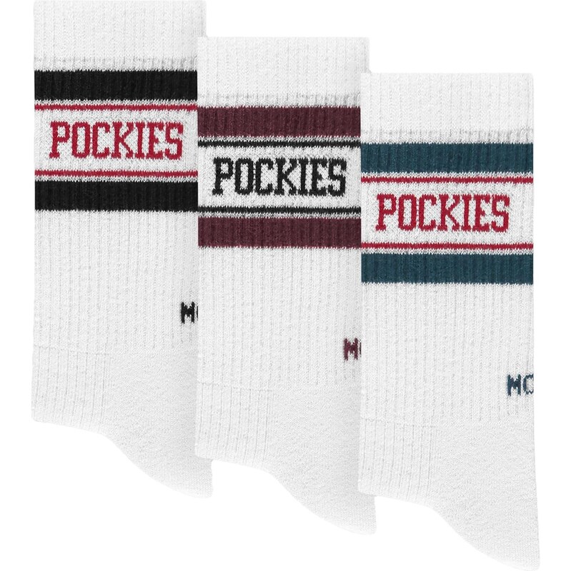 Pockies Ponožky jedle / červená / bordó / bílá