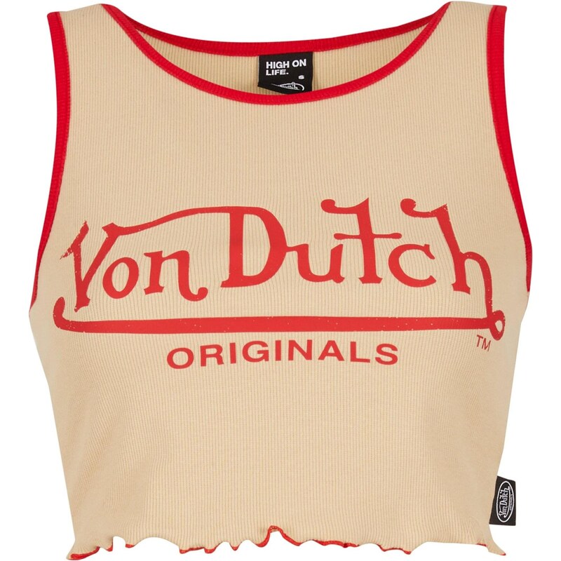 Von Dutch Originals Top Ashley béžová / červená