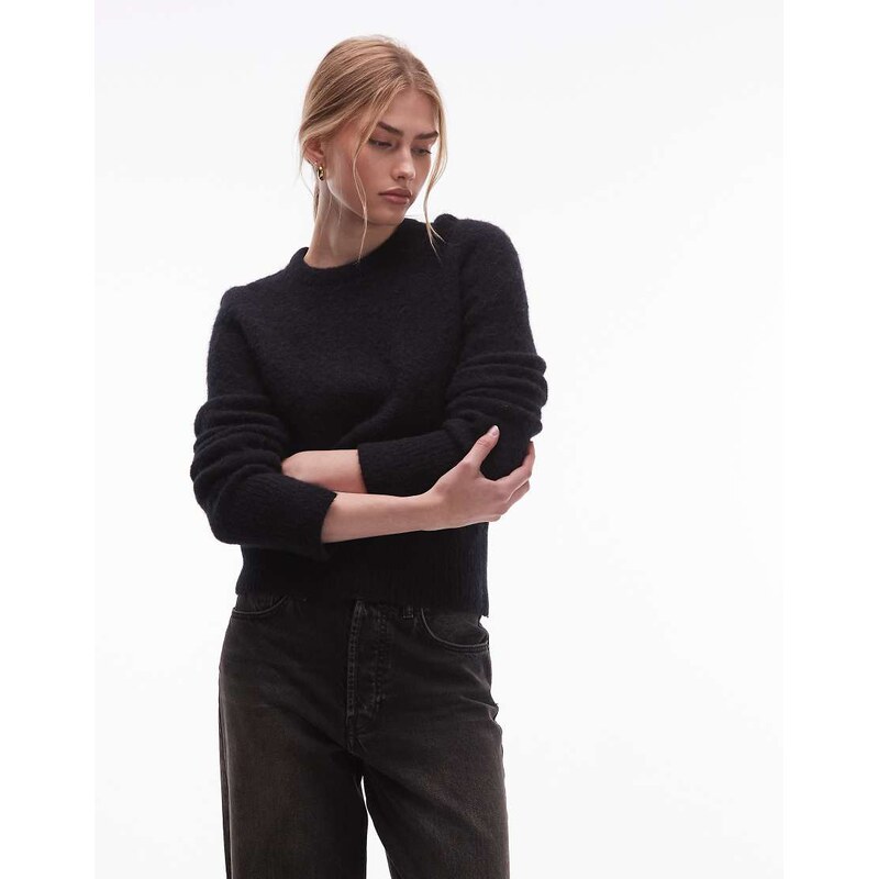 & Other Stories alpaca blend wool crew neck knitted jumper in