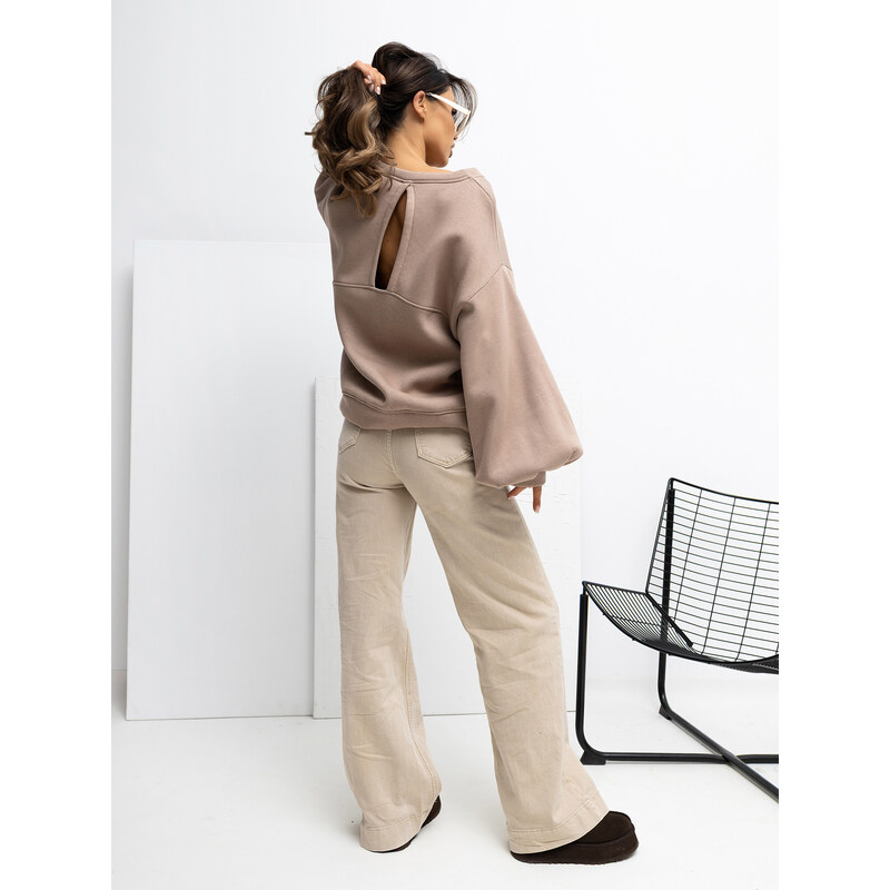 RUE PARIS Sweatshirt-RV-BL-A1040.03-dark beige