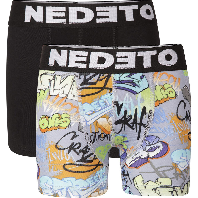 2PACK dětské boxerky Nedeto vícebarevné (2NBDV3) 6-8 let 111080141