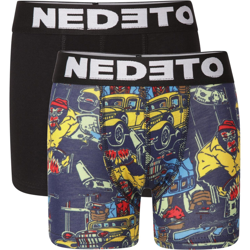 2PACK dětské boxerky Nedeto vícebarevné (2NBDV5) 6-8 let 111081669