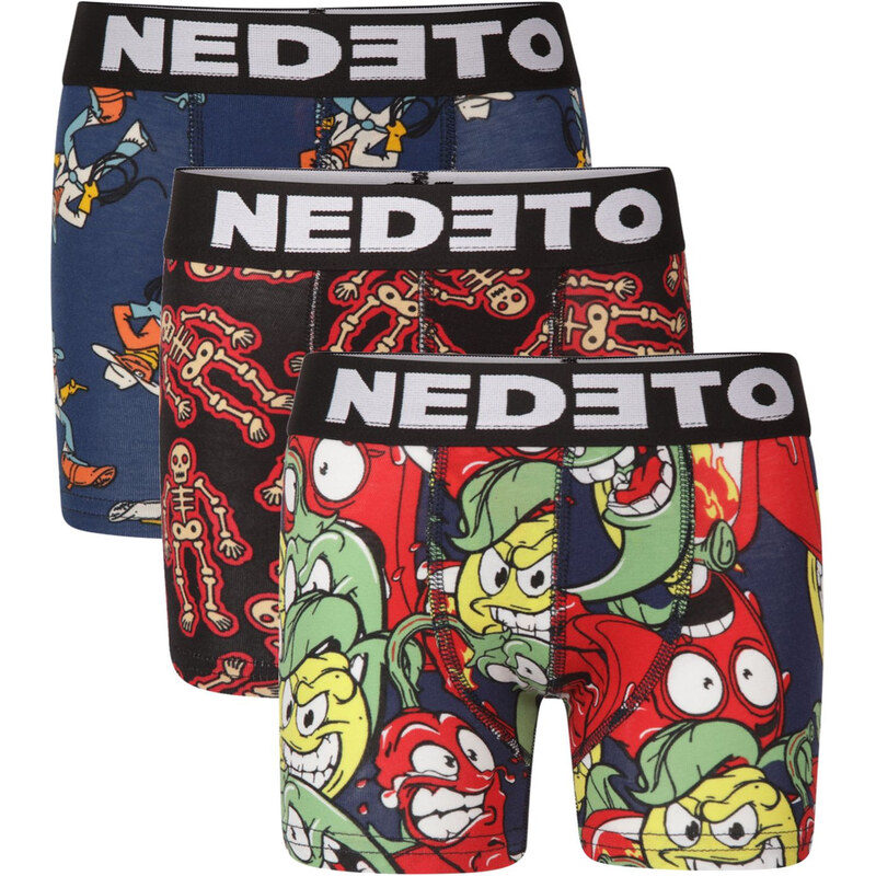 3PACK dětské boxerky Nedeto vícebarevné (3NBDV3) 6-8 let 111081673