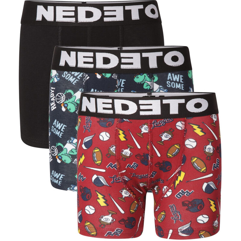 3PACK dětské boxerky Nedeto vícebarevné (3NBDV1) 6-8 let 111081675