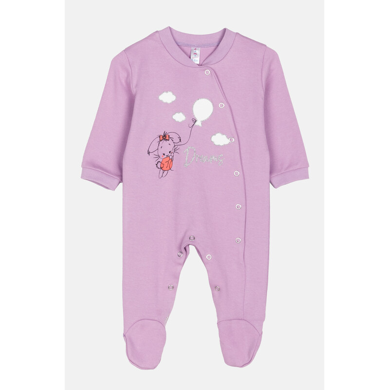 JOYCE Kojenecký overal dlouhý BUNNY/Modrá, fialová