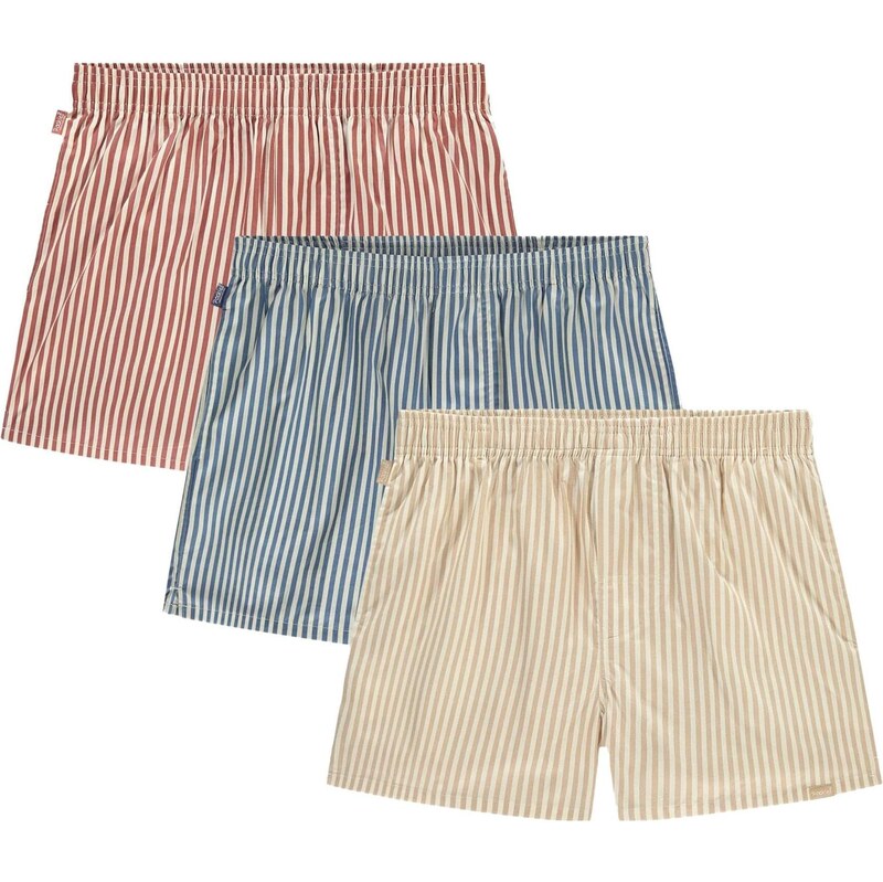 Pockies Boxerky marine modrá / medová / tmavě červená / bílá