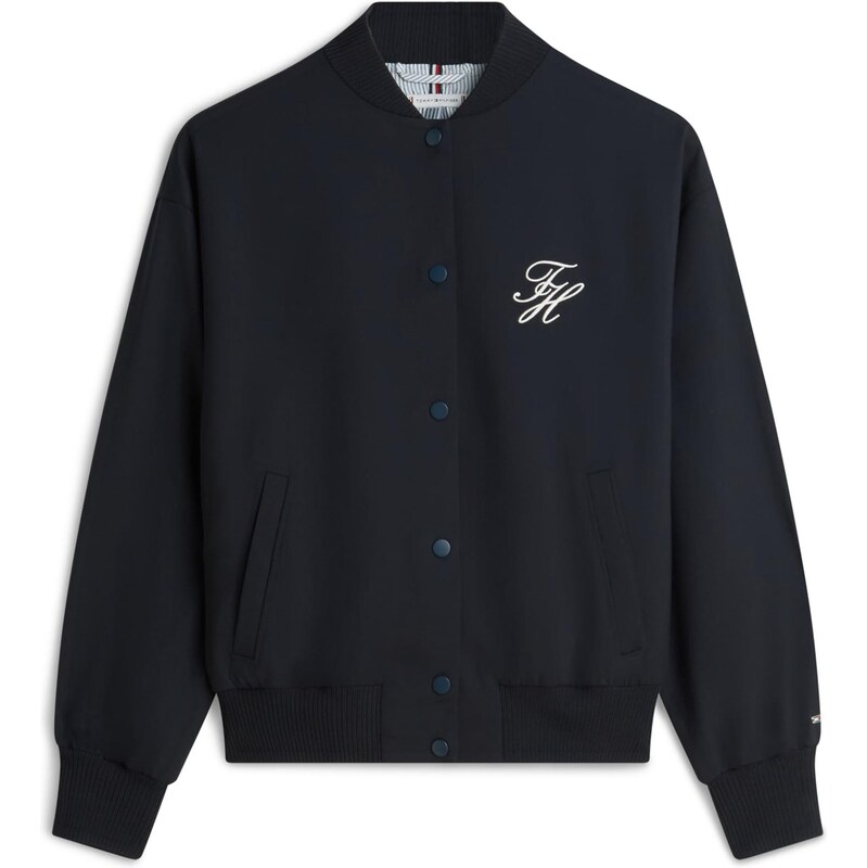 TOMMY HILFIGER Přechodná bunda marine modrá / bílá