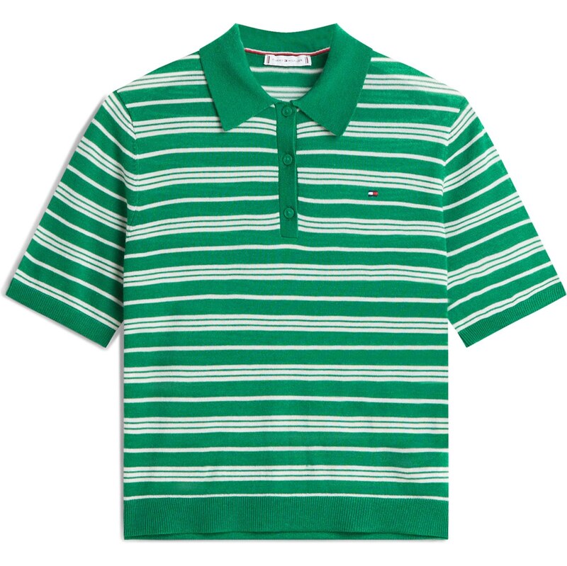 TOMMY HILFIGER Svetr zelená / bílá