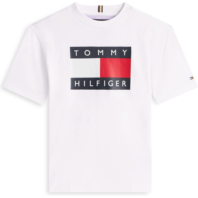 TOMMY HILFIGER Tričko HERITAGE marine modrá / světle červená /