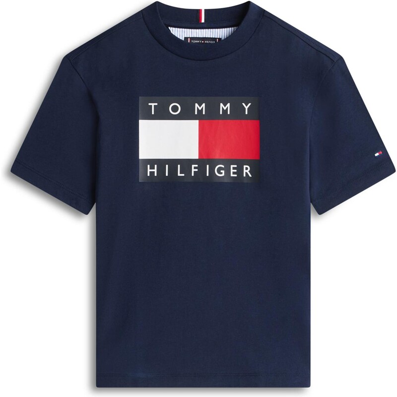TOMMY HILFIGER Tričko Heritage námořnická modř / červená / černá