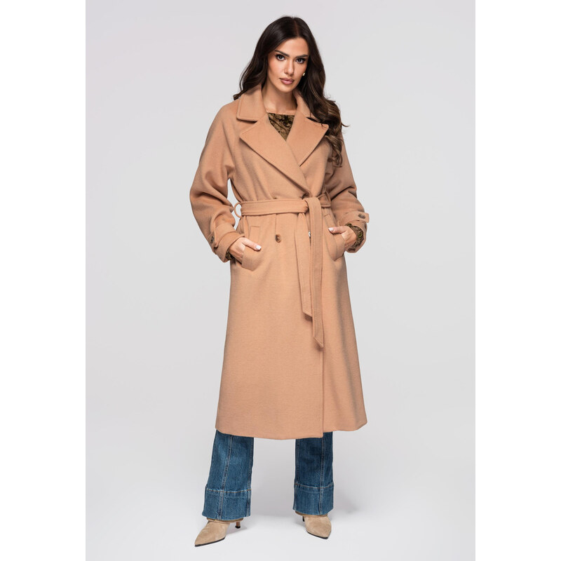 Edoti Womens long wool coat LARICA OW-COLC-0100 v3