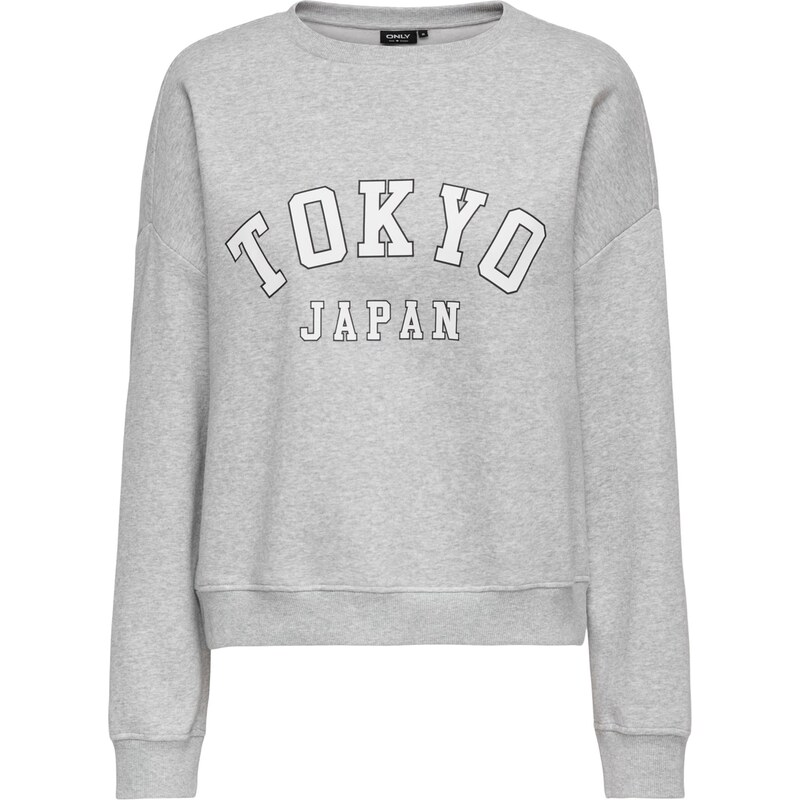 ONLY Mikina ONLSweat šedá / černá / bílá 111088503