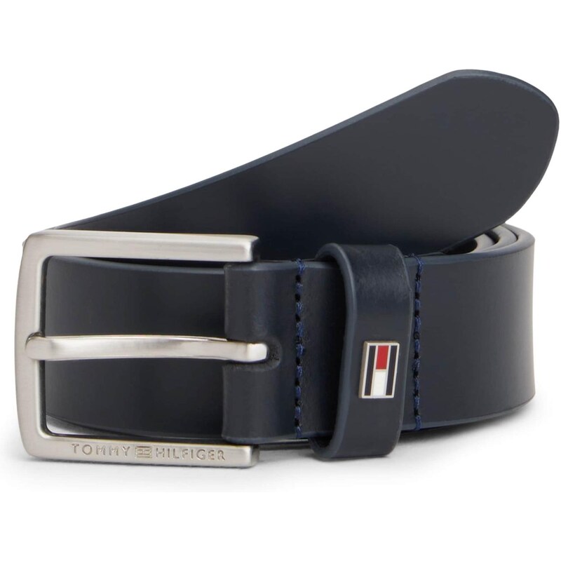 TOMMY HILFIGER Opasek Kids Enamel Flag Buckle námořnická modř