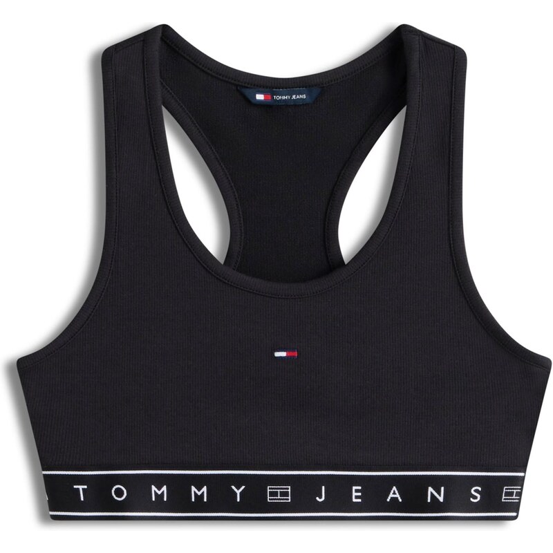 Tommy Jeans Top černá / bílá