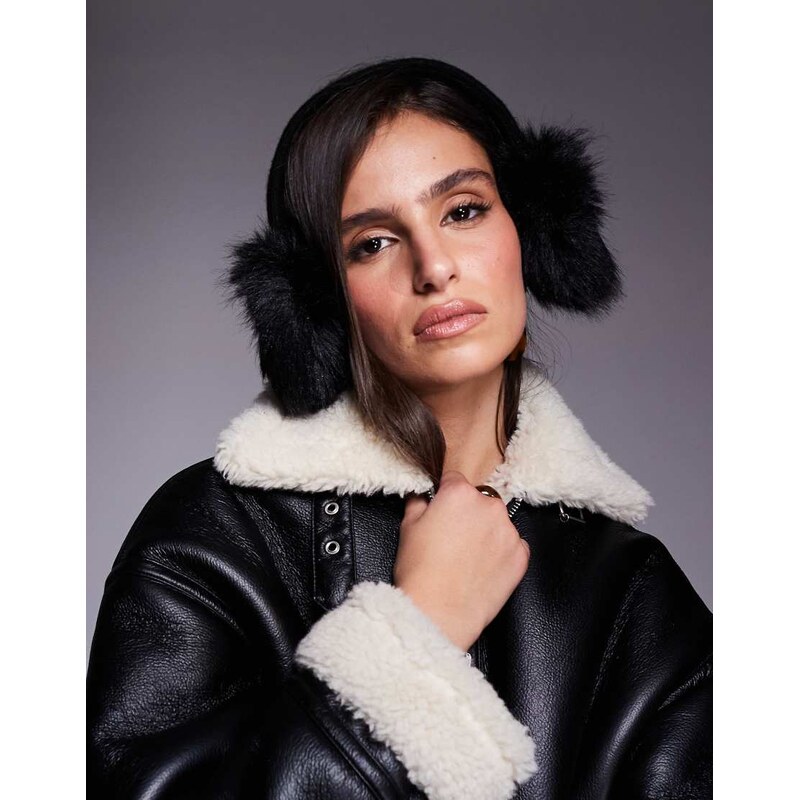 Juicy Couture fluffy earmuffs in black