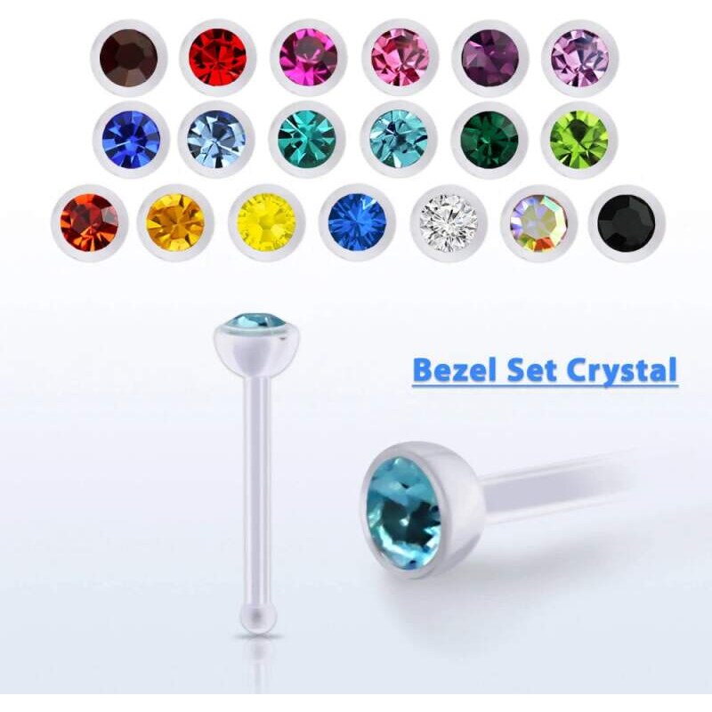 Achadirect Plastový piercing do nosu s krystalem Swarovski ANBBC25 111089894
