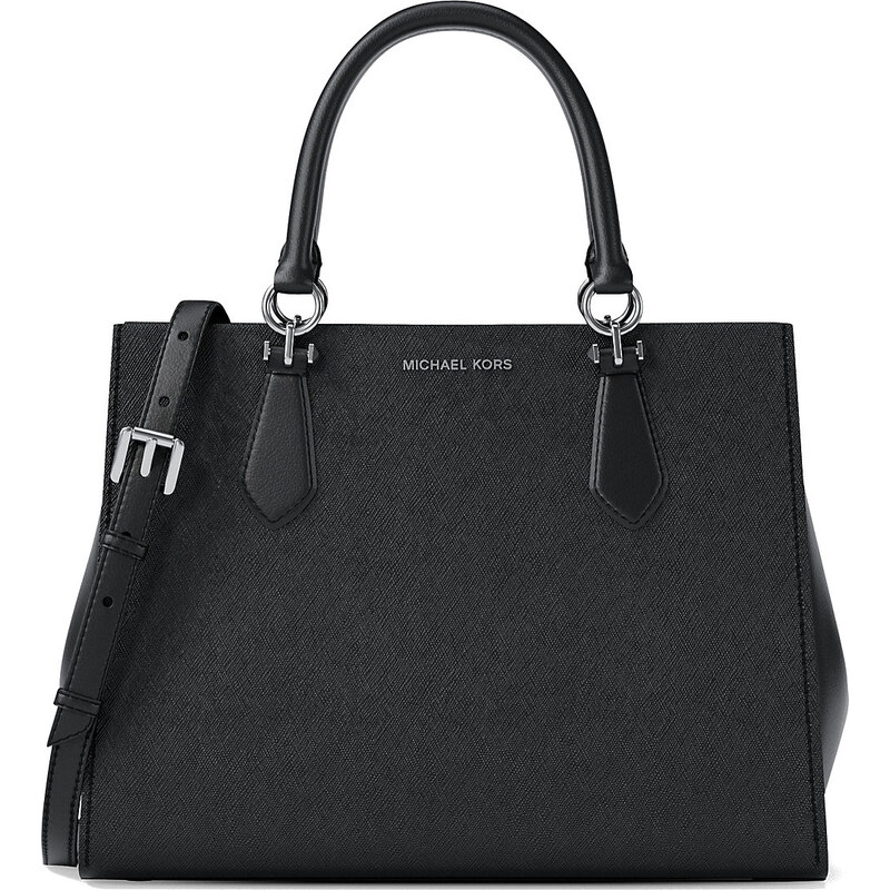 Michael Kors Marilyn Medium Saffiano Leather Satchel Black