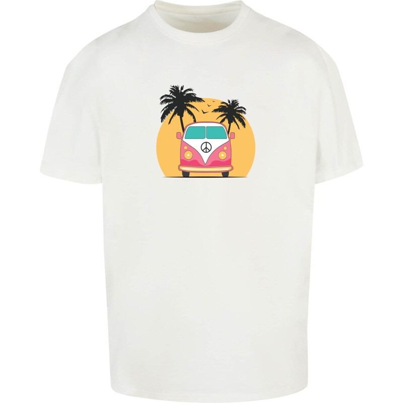 Merchcode Tričko Summer - Van oranžová / pink / černá / bílá