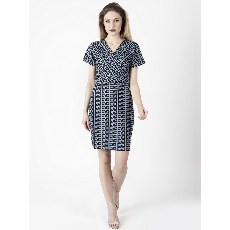PERSO Womans Womens dress with a cache-coeur neckline