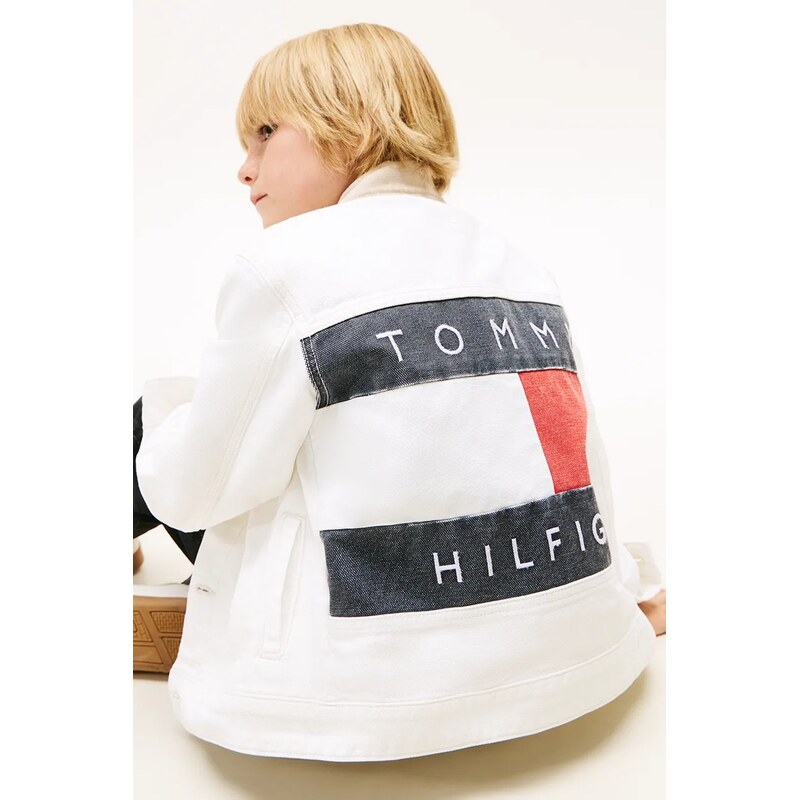 Tommy Hilfiger Dětská riflová bunda Tommy Hilfiger