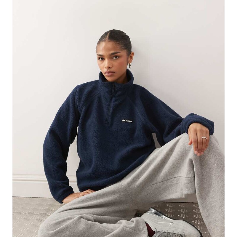Columbia Olive Spring 1/4 zip fleece in navy - ASOS Exclusive 111123777
