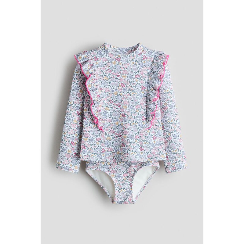 H&M - Plavková soupravas potiskem - Světle Fialová/Květy