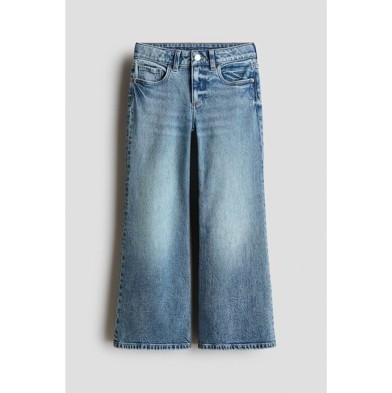 H&M - Baggy Fit Bootcut Leg Jeans - Denim Blue