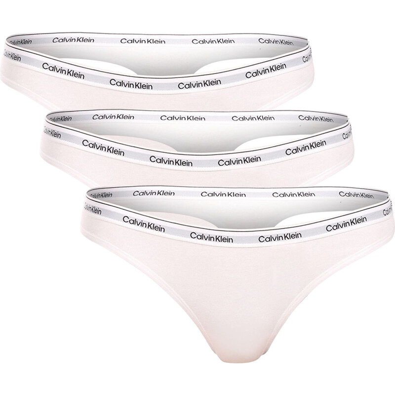 3PACK dámská tanga Calvin Klein bílá (QD5209E-100) 92907417