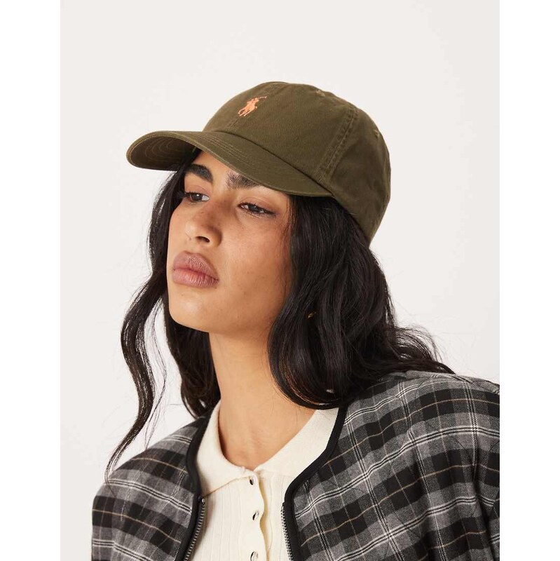 Polo Ralph Lauren icon logo baseball cap in olive green 111131836