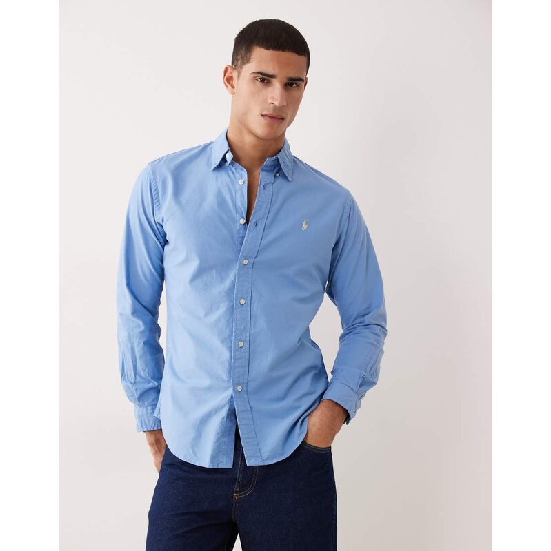 Polo Ralph Lauren icon logo custom fit gament dyed oxford shirt
