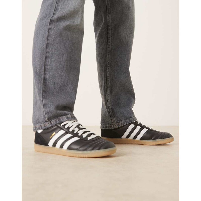 adidas Originals Samba JP trainers in black and white