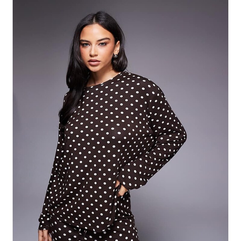 Kaiia exclusive super soft jersey crew neck oversized long sleeve co 111133432