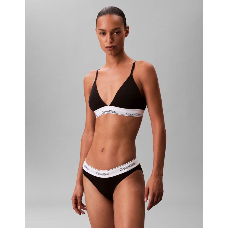 Calvin Klein lightly lined Icon Cotton Modal triangle bralette in 111133262