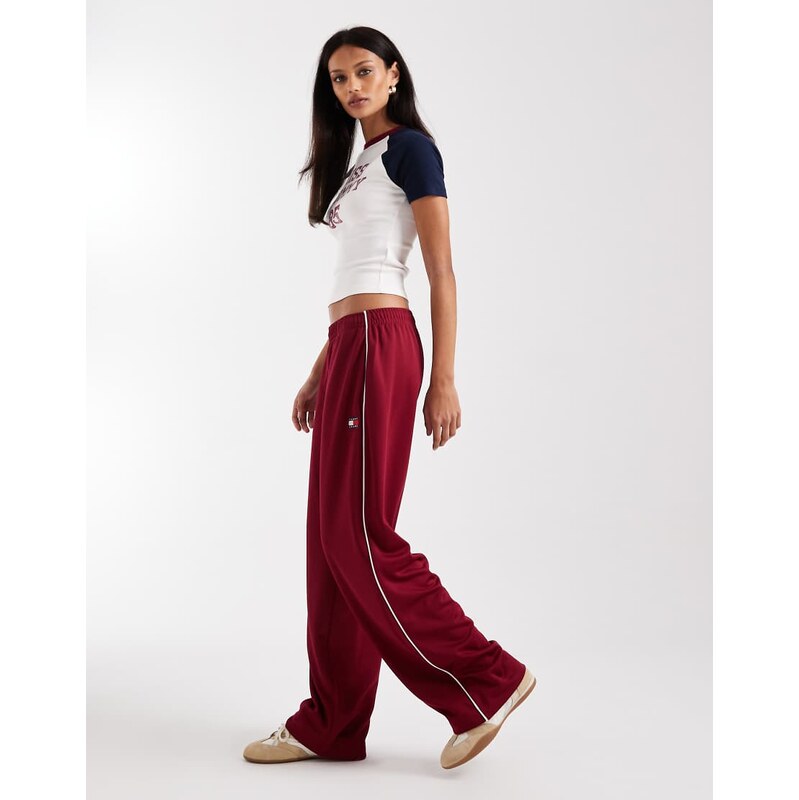 Tommy Jeans archive trackpants in red 111133387
