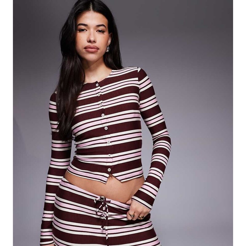 Kaiia exclusive super soft jersey button through long sleeve top co 111138678
