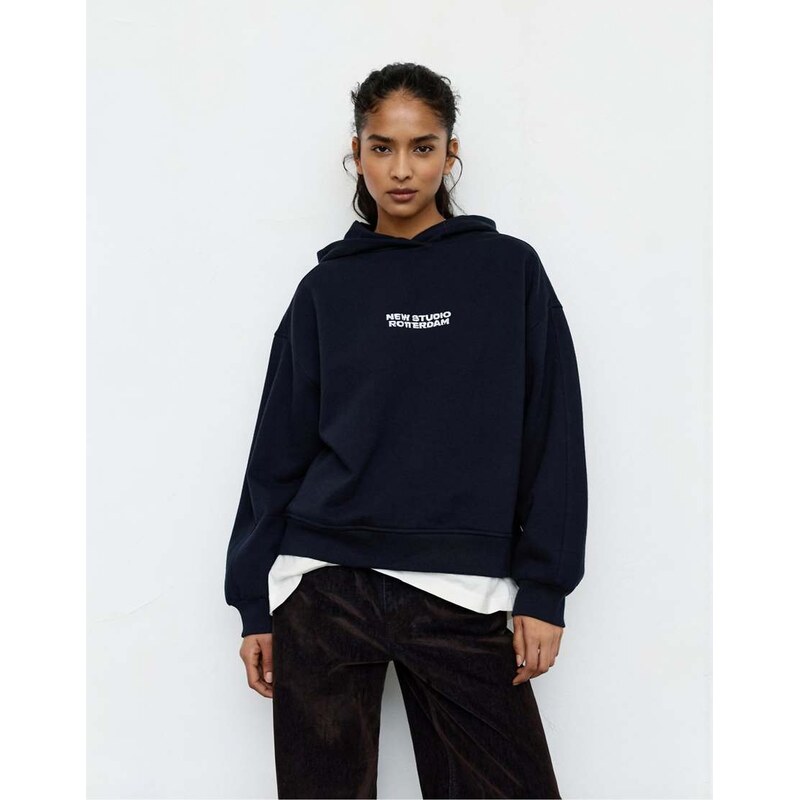 Pull&Bear Project 03 hoodie in navy 111133464