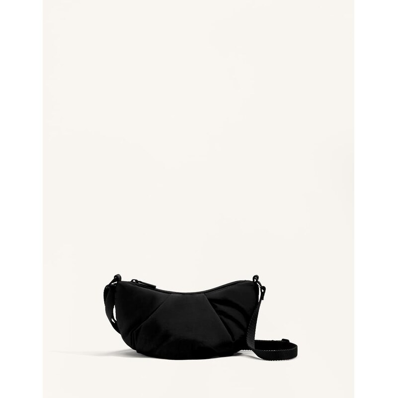 OYSHO mini quilted crossbody bag in black