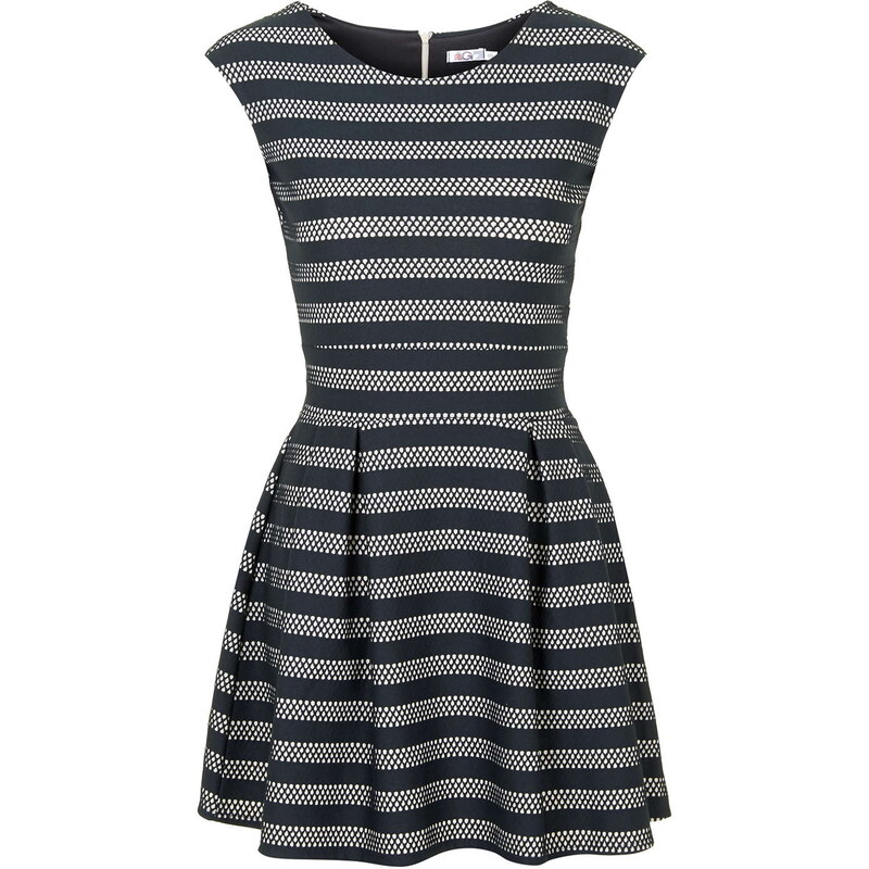Topshop **Scuba Stripe Fit And Flare Dress by Wal G
