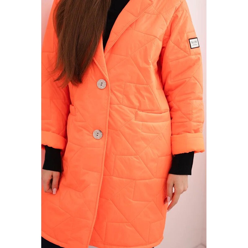 MladaModa Prošívaná oversize bunda s ozdobnými knoflíčky model 5554 111134291