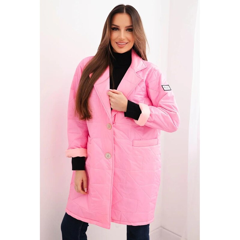 MladaModa Prošívaná oversize bunda s ozdobnými knoflíčky model 5554 111134292