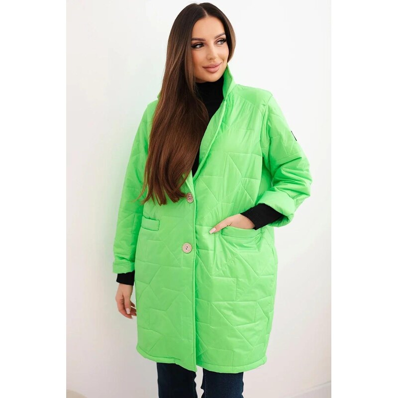MladaModa Prošívaná oversize bunda s ozdobnými knoflíčky model 5554 111134290