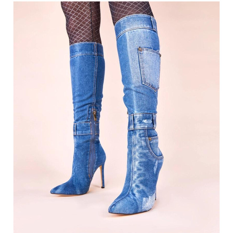 Kozačky na podpatku model 222058 Solea