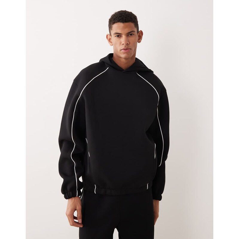 ASOS DESIGN co-ord heavyweight oversized hoodie with piping in