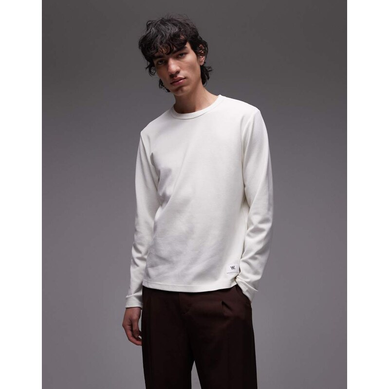 Double A By Wood Wood hendrix long sleeve textured t-shirt in
