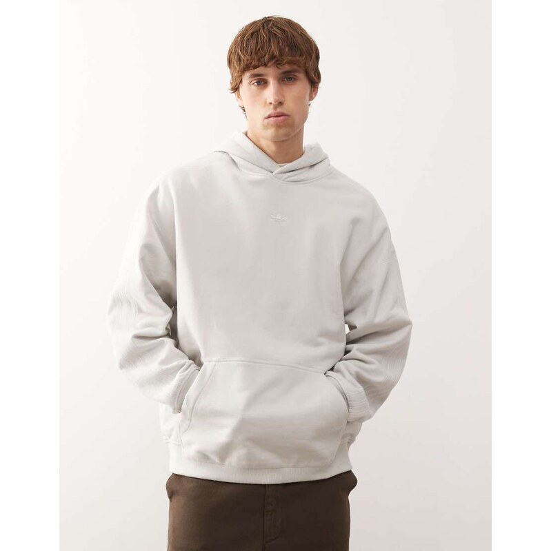 adidas Originals Premium essentials hoodie in light grey