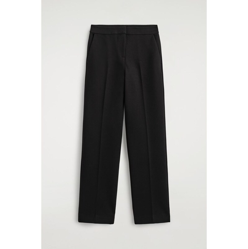 H&M - TAILORED STRAIGHT-LEG TROUSERS - černá 111141207