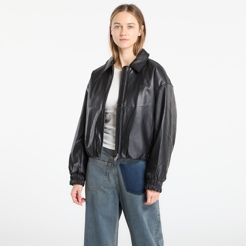 Bunda Calvin Klein Jeans Faux Leather Insulated Jacket Black L