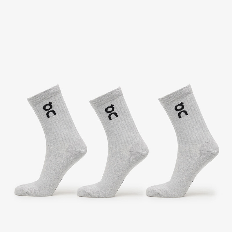 Ponožky On Logo Sock High 3-Pack Heather Gray M