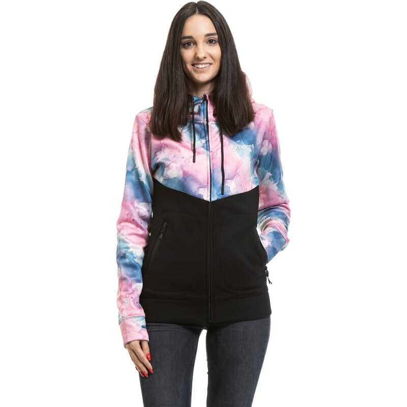 Meatfly dámská technická mikina Omni Color Bubbles / Black |