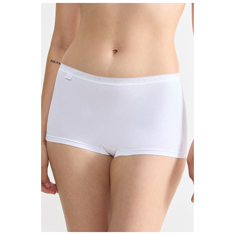 Sloggi Boxerkové kalhotky Basic+ Short Cotton bílé